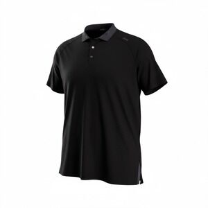 UNRL Mens Black Condor Blade Collar Polo Performance Golf Shirt XL